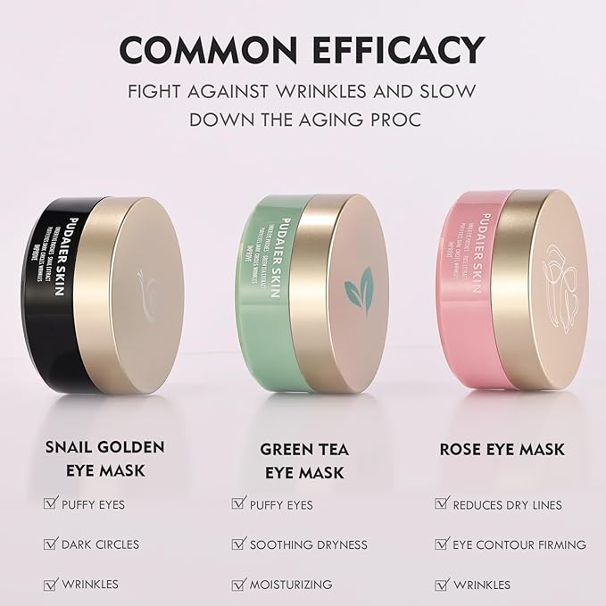 Eye Gel Patch（30 Pairs）Under Eye Patches Mask Essence Extract Under Eye Gel Pads to Reduce Puffy eyes, Dark Circles and Wrinkles (Green Tea)