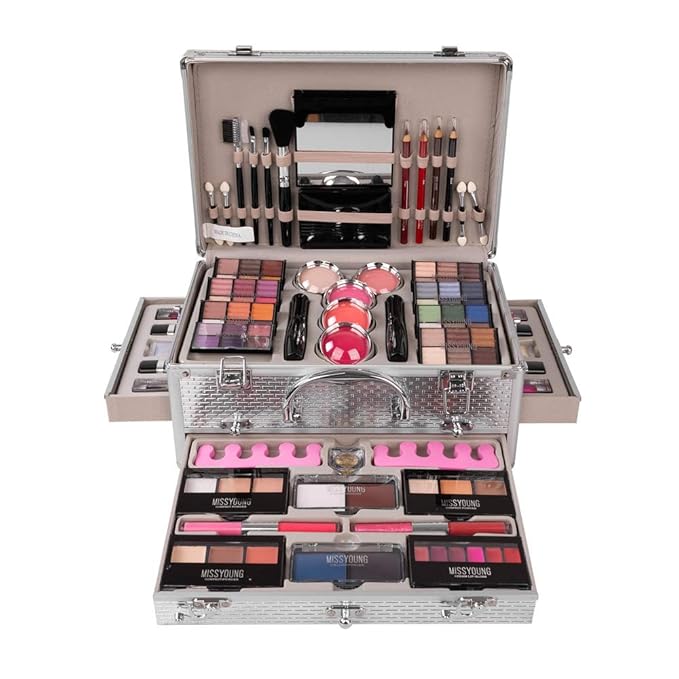 All In One Makeup Kit Multi-Purpose Combination Makeup Surprise Gift Set Beauty Full Makeup Essential Starter Kit, Compact and Lightweight Design for Girls Women and Make Up Beginners