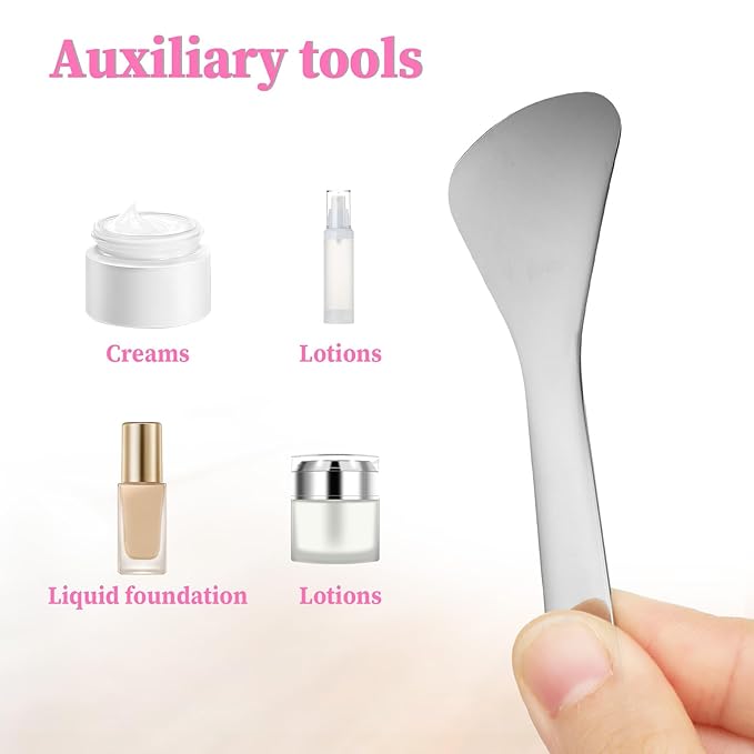2Pcs Cosmetic Spatula Reusable Facial Massage Spatula Practical