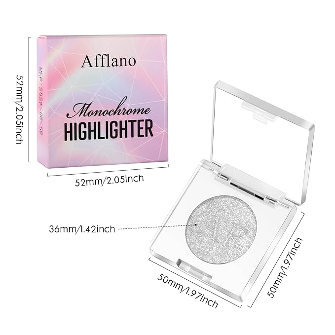 White Silver Highlighter Makeup, Intensely Pigmented Diamond Pearl maquillaje, 06