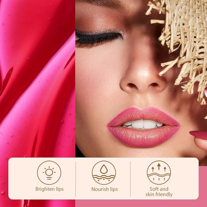 2Pcs Peel Off Matte Liquid Lip Gloss Stain-Lip Liner with Tweezer, Peel Off Lip Stain, Long Lasting & Waterproof Lipstick Tattoo, Transfer-Proof Lip Gloss for All Skin Types (00#+02#, 2Pcs)