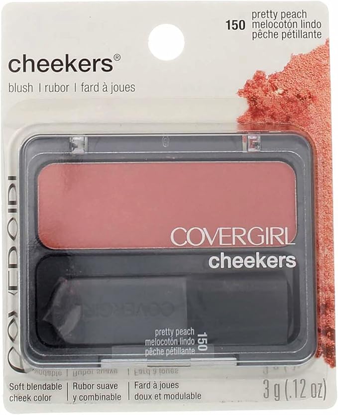 CoverGirl Cheekers Blush, # 150 Pretty Peach, 0.12 Ounce