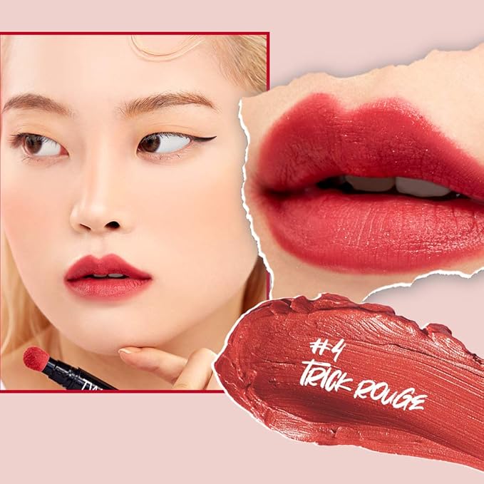 PASSIONCAT Long Lasting Lip Stain for Lips and Cheek Tint | High Pigment Color | lightweight Matte Finish | Weightless | Full Coverage | Twist Velvet Tint #4 (No.4)