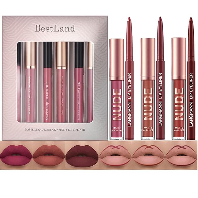 BestLand 6Pcs Matte Liquid Lipstick +