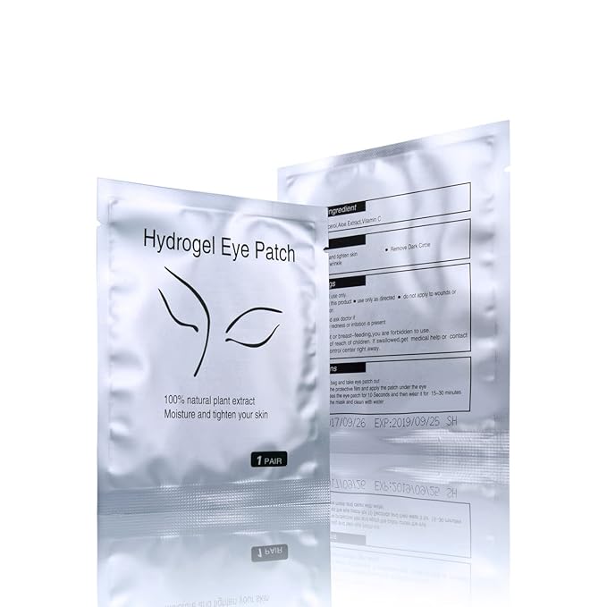 100 Pairs Set,Under Eye Pads,Comfy and Cool Under Eye Patches Gel Pad for Eyelash Extensions Eye Mask Beauty Tool