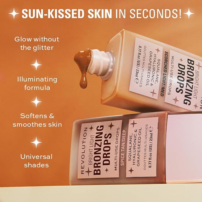 Revolution Beauty, Bright Light Bronzing Drops, Bronze & Fl. Oz.