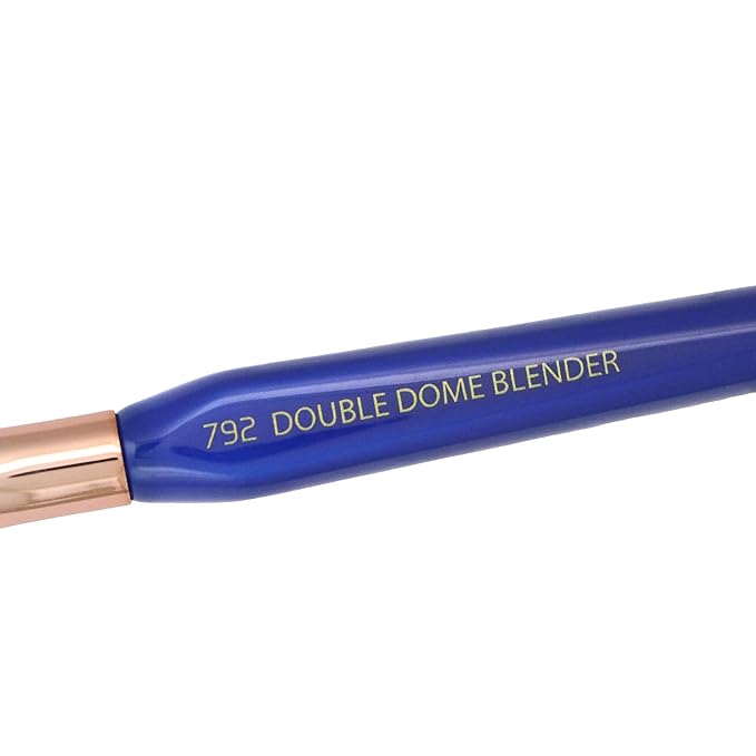 Bdellium Tools Professional Makeup Brush - Golden Triangle 792 Eye Double Dome Blender - With All Vegan and Soft Synthetic Fibers, For Effortless Application and Blending (Blue, 1pc)