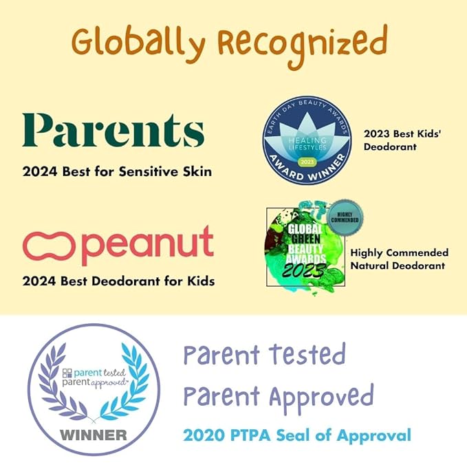 MONA BRANDS 100% Natural Deodorant for Kids | For Girls & Boys | Sensitive Skin | No Baking Soda | No Aluminum | Vegan, Non-GMO, Gluten and Cruelty free (VANILLA SPICE 1.76 Oz)