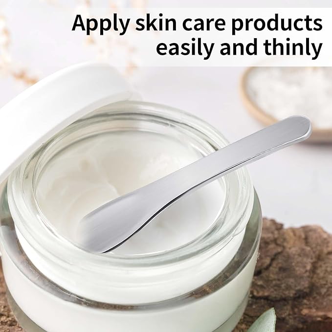 2Pcs Mini Metal Cosmetic Spatulas, Makeup Spatulas, Skincare