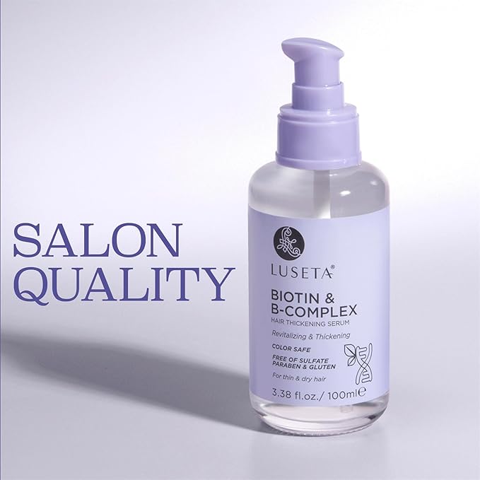 Luseta Biotin B-Complex Hair Oil Thickening & Strengthening for Thin and Dry Hair Promote Hair Growth 3.38oz