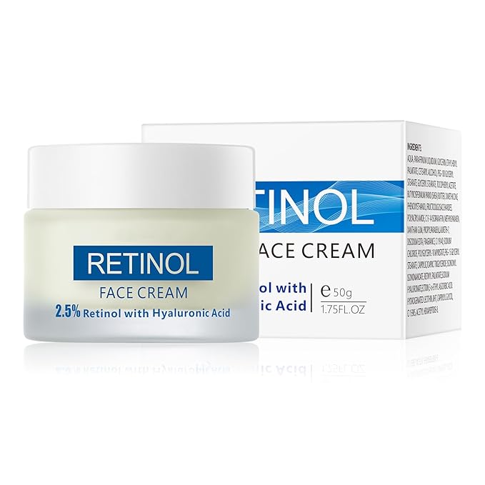 Moisturing Face Cream Skincare for Women,Day Night Retinol Hyaluronic Acid Facial Cream for Face,Hydration Face Cream for All Skin Types (1.7 Oz)