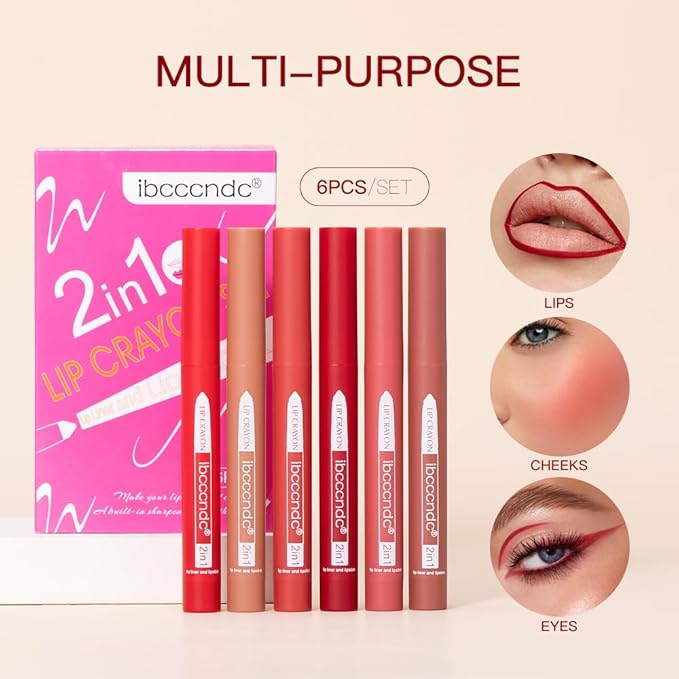 ibcccndc 6PCS Lip Liner and Lipstick