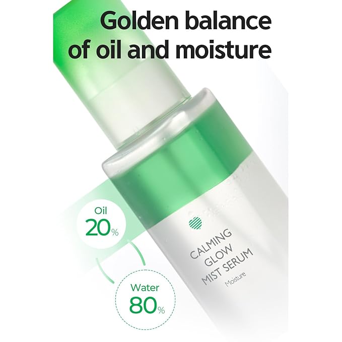Glow Mist Serum – Hydrating & Soothing Face Mist Artemisia, Centella Asiatica, Evening Primrose, Korean Skin Care, Made in Korea, for Sensitive Skin (Calming, 3.38 oz)