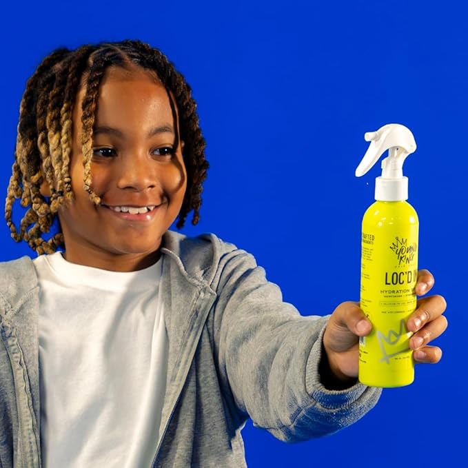 YOUNG KING HAIR CARE Daily Hydration Spray for Locs, Dreads, Braids, and Twists | Lemongrass and Black Castor Oil | Scalp Moisturizer, Dreadlock Spray - Natural Loc, Dreads Care and Maintenance (8oz)