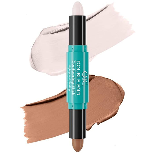 MEICOLY 2-in-1 Highlighter Contour Stick,Cool Toned Contour Stick,Makeup Shaping Stick,01