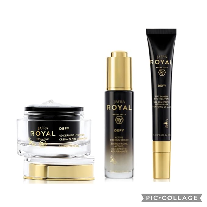 Jafra Royal Jelly Defy Trio-4D Defin Hydrator/Active Firming Serum/Eye Treatment