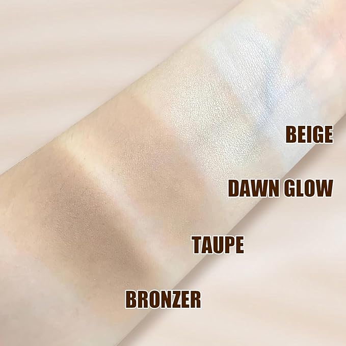 Beige Glittering Face Palette,Stereo for Face Retouching, Eye