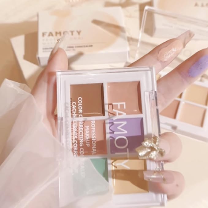 6 Colors Correcting Concealer Palette, with 11 Pcs Acne, Blemish
