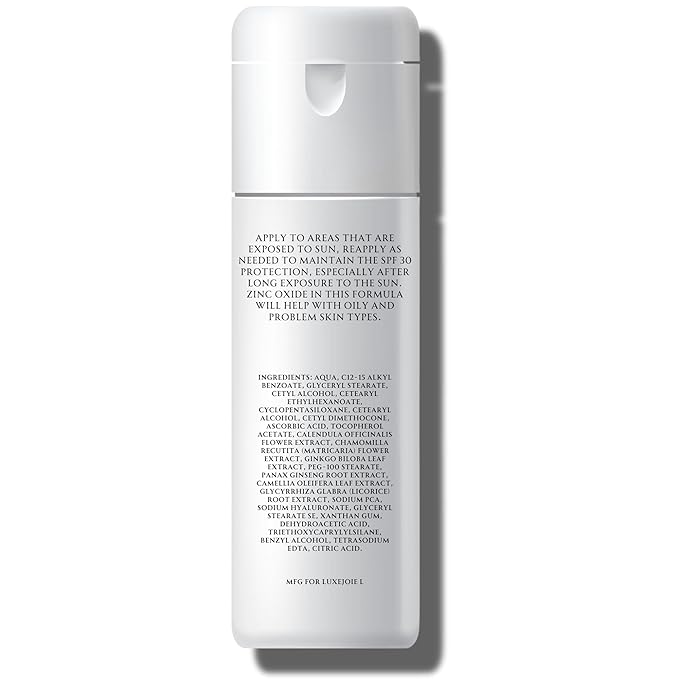 LuxeJoie Advanced Protection SPF 30 with Z-Cote UVA & UVB Protection Sunscreen with Zinc Oxide 3.3 Oz