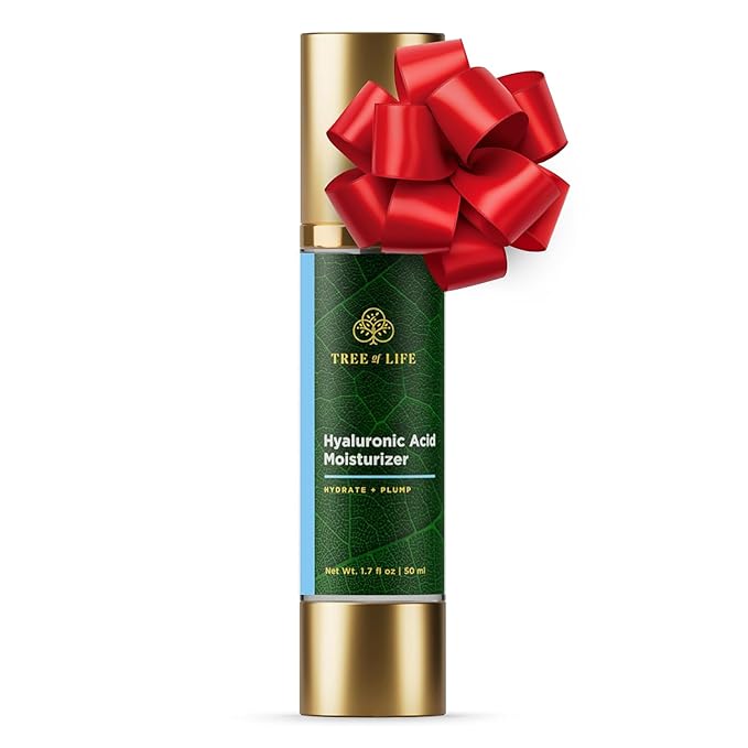 Tree of Life Beauty Moisturizer, Hyaluronic Acid Face Cream, Hydrating Lotion for Firmer & Smoother Skin, Dermatologist Tested for Dry Sensitive Skin, Lightweight NonGreasy Facial Skin Care 1.7 Fl Oz