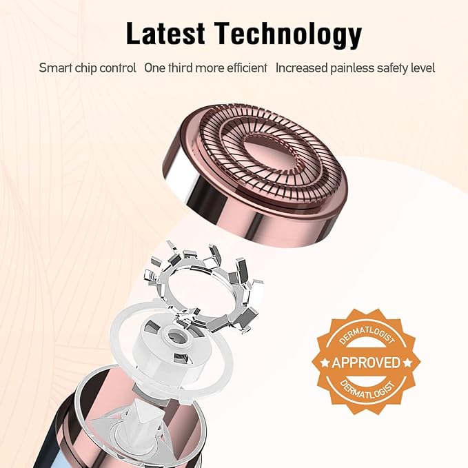 Hair Removal Device, Facial Hair Removal for Women, Rechargeable Hair Remover for Women, Facial Hair Remover for Face, Upper Lip, Chin, with a Branded Storage Bag