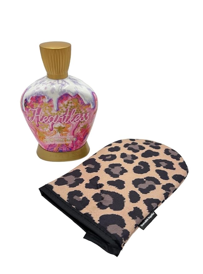 Leopard Tanning Mitt with Designer