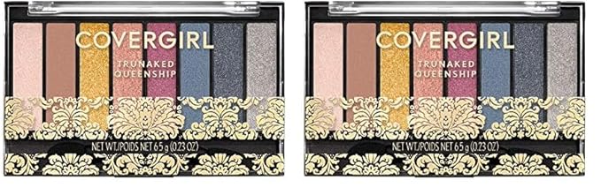 COVERGIRL TruNaked Queenship Eyeshadow Palette, 8 Shades, Flawless Look, 2 Pack, Matte, Shimmer, Lush, Smooth, Blendable, Rich Payout