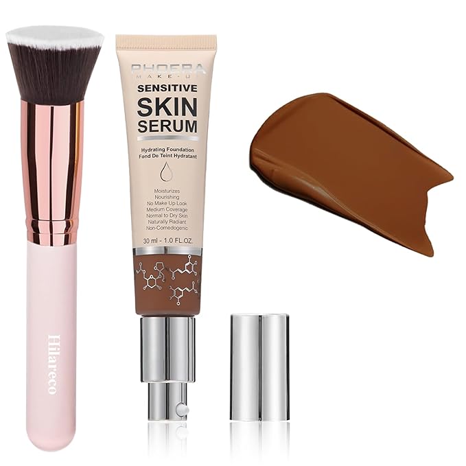 2024 New PHOERA Foundation Makeup for Mature Skin, (N06 Mocha)