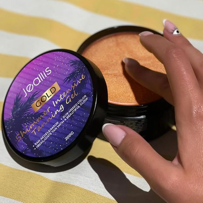 Extreme Dark Intensive Tanning Luxe Gel, Tan Enhancer Carrot Gold Shimmer Tanning Gel For Outdoor Sun, Tanning Butter With Dark Carrot Sun Tanning Oil For Natural Faster Darker Tan Spf0 200ml