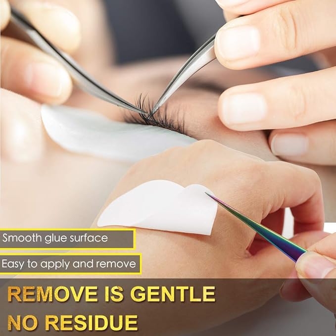 Hydrogel Eye Patch Eyelash Extension Supplies - Akissos 100 PCS Lash Extension Supplies Lift Tint Under Eye Pads Undereye Gel Patches Lint Free Professional Individual DIY Beauty Tool - 3nd Gen