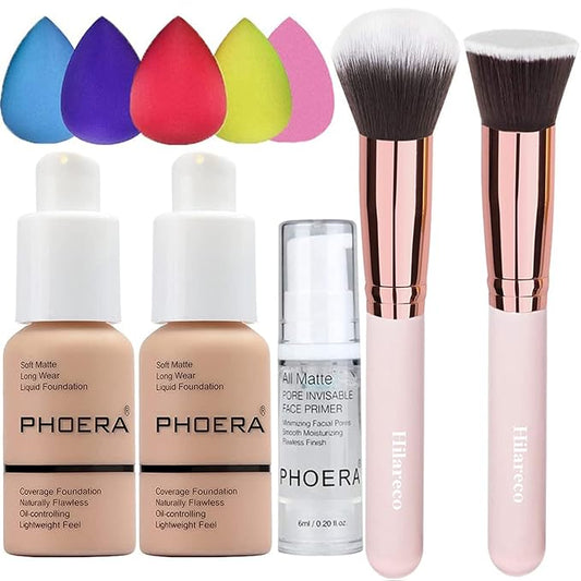 2 Pack PHOERA Foundation Warm Peach 103 and