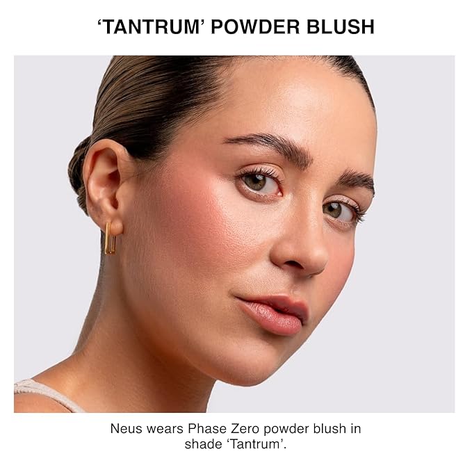 Makeup Powder Blusher - "Tantrum" - 4g / 0.141oz - Pigmented, Buildable, Lightweight Powder Blush for a Radiant, Healthy, Natural Glow. Versatile Shades - Pink, Coral, Peach & Golden Hues