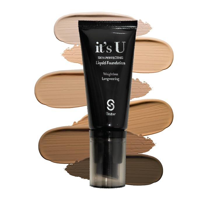 Sistar it's U Skin Perfecting Liquid Foundation Medium Coverage Buildable Weightless Longwearing Blendable 35 g / 1.23 oz. (Deep Espresso)