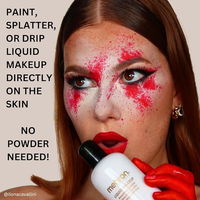 Mehron Makeup Liquid Makeup | Face Paint and Body Paint Perfect for Halloween, Cosplay I Air Brush Compatible 4.5 oz (133 ml) (Yellow)