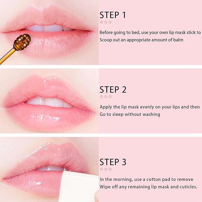 2PCS Bee Lip Balm Honey Pot, Exfoliate