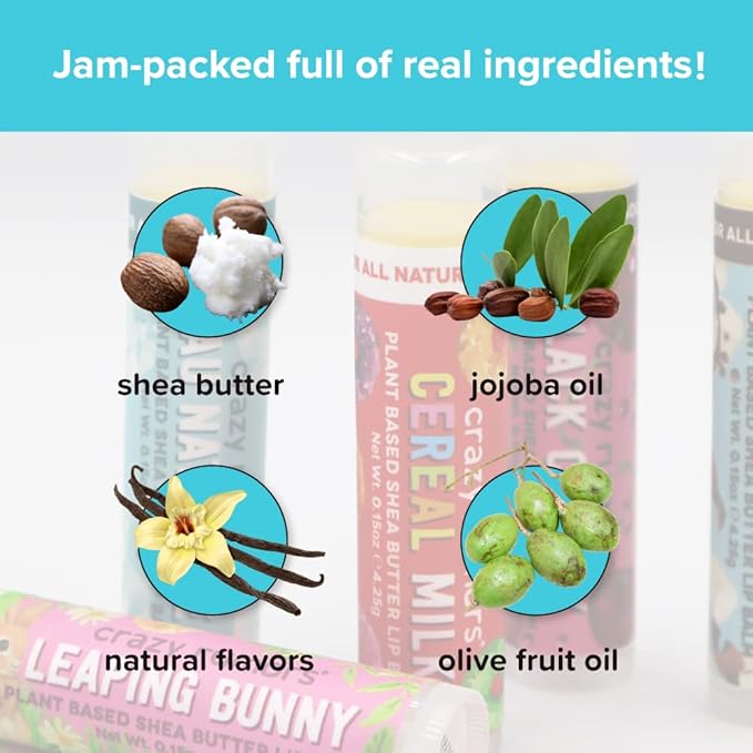 Crazy Rumors Blueberry Lemon Flavored All Natural, Plant Based Lip Balm to Moisturize and Nourish your Lips - Blueberry Lemon (2-Pack)