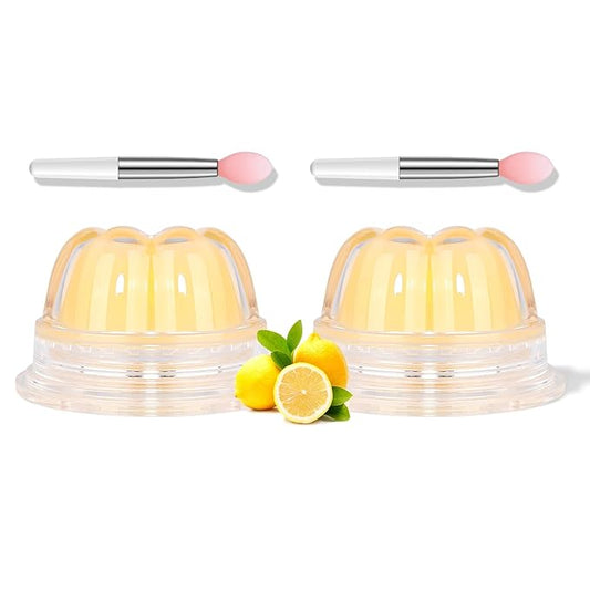 2Pc Jelly Lip Mask Overnight,Fruity Lemon Collagen-Lemon