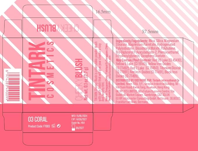 Cheeky Blush Compact for Face Cheeks, Talc Free Blusher Palette, Matte Powder Makeup, Natural Healthy, Mauve Pink Magenta Peach Red, Vegan Cruelty Free