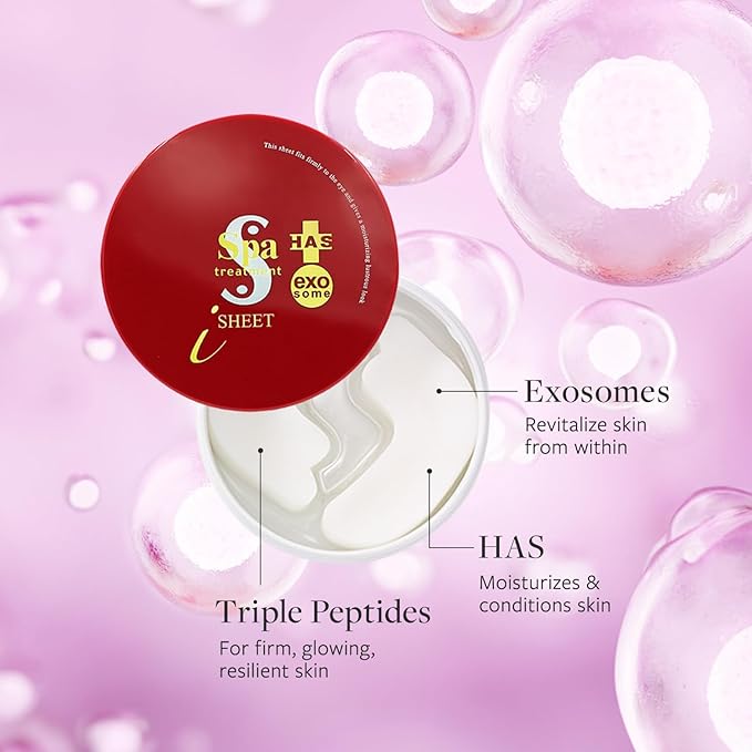 Spa Treatment HAS Stretch iSheet exo Japanese, Under Eye Patches for Puffy Eyes and Dark Circles, Eye Mask, Under Eye Masks, Wrinkles, Eyebag, Eye Masks for Dark Circles and Puffiness (30 Pairs)