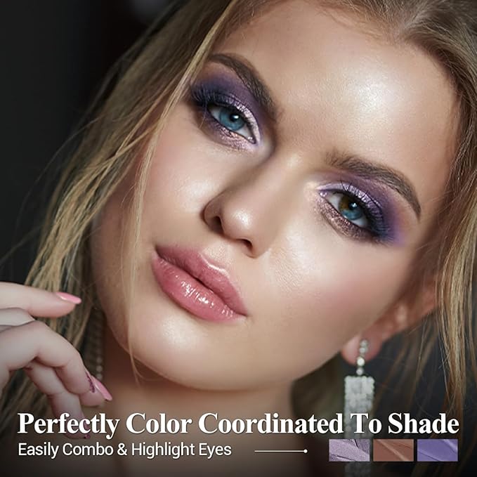 3PCS Eyeshadow Stick Sets,Pro Longwear Cream Eye Shadow Sticks Pencil Crayon,Eye Brightener Stick-Lilac Love