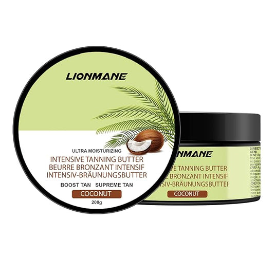Tanning Lotion, Accelerator Tanning Cream Self Tanner Gel for Outdoor & Indoor Skin Tanning SunBeds, Intensive Powerful Tan-boosting Butter, Achieve Brown Natural Tan Skin,200g (Coconut)