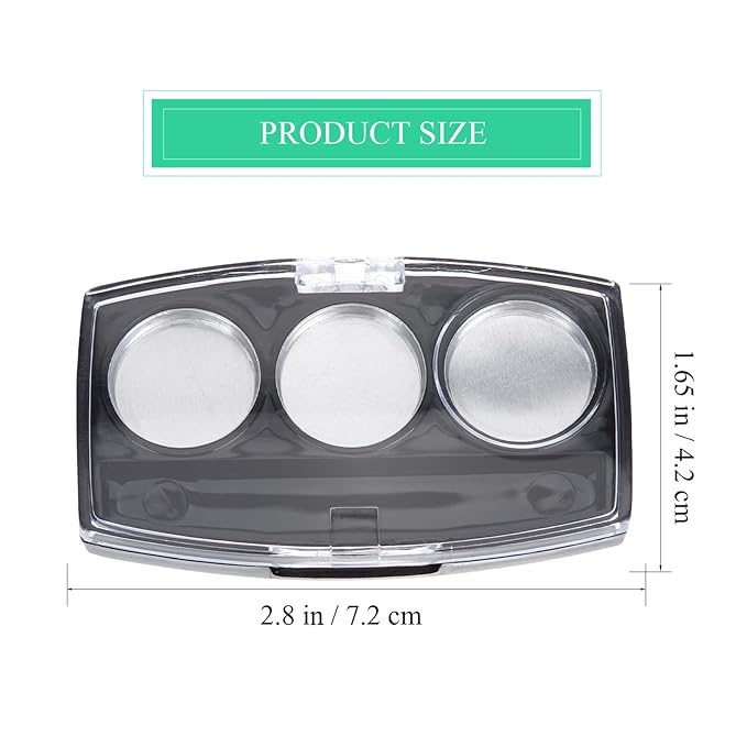 10Pcs Empty Magnetic Eyeshadow Palette Empty Eyeshadow Pans Containers Eyeshadow Palettes 3 Grids Makeup Pans Cosmetic Pans Eyeshadow Makeup Containers for Women Girls