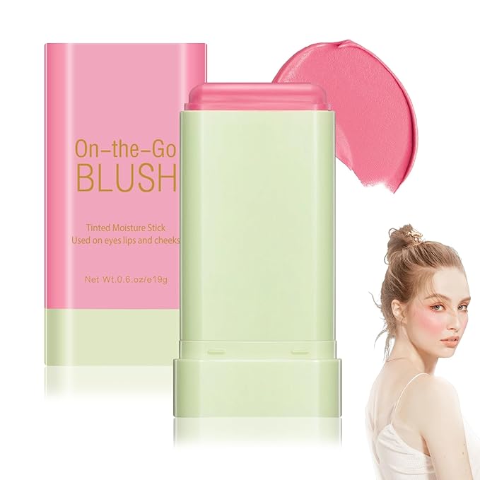 Blush Cream for Cheeks,Face Matte Contour Blush Makeup,Buildable Shimmer Facial Cheek Blusher Shades,Blendable Cosmetic Makeup Blush 01