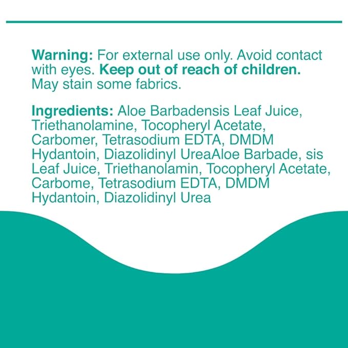 Aloe Vera Gel - 100% Pure & Natural, Hydrating, Moisturizing, Radiant Skin, Softening, Soothing, 2 oz (Pack of 3)