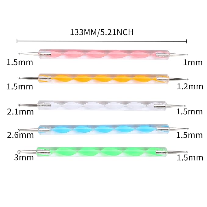 5pcs 2-ways acrylic uv gel
