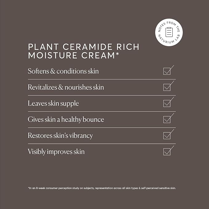 Naturium Plant Ceramide Rich Moisture Cream Jumbo, Hydrating & Anti-Aging Skincare, 3.5 oz