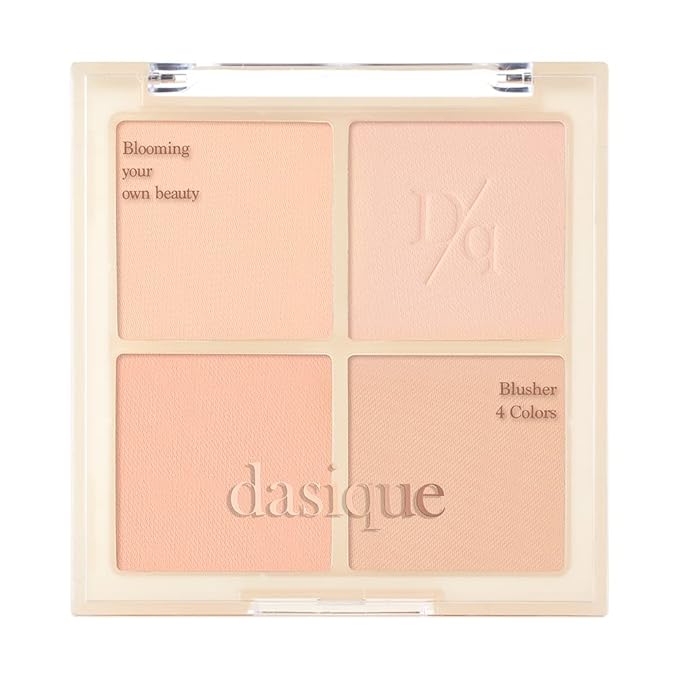 Dasique Blending Mood Cheek #01 Warm Blending l Cruelty-Free l 4 Blendable Shades in Lightweight, Long-lasting, Smooth Powder