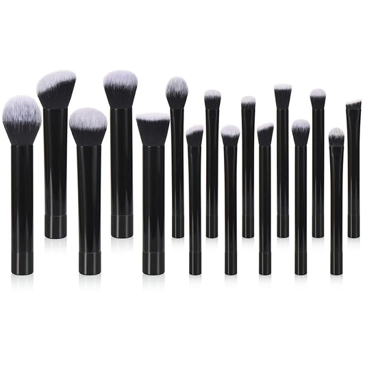 111 Transparent Makeup Brushes 22 Pcs Makeup Kit, Premium Synthetic Foundation Brush Eyeshadow Brush Make up Brushes Set With Beauty puff (Black, short, 22pcs)