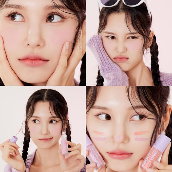 Fluffy Air Blusher 5 Colors - Lightweight Melting Liquid Blush for Colorful Cheeks, Highly Pigmented, Cheekbones and Eye Makeup, Soft Matte Finish, Buildable Formula (04 MAUVE LAVENDER)