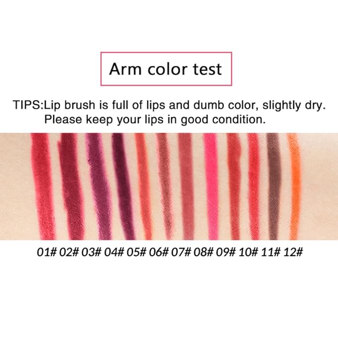 12 PCS Nude Red Deep Red Brown Matte Long